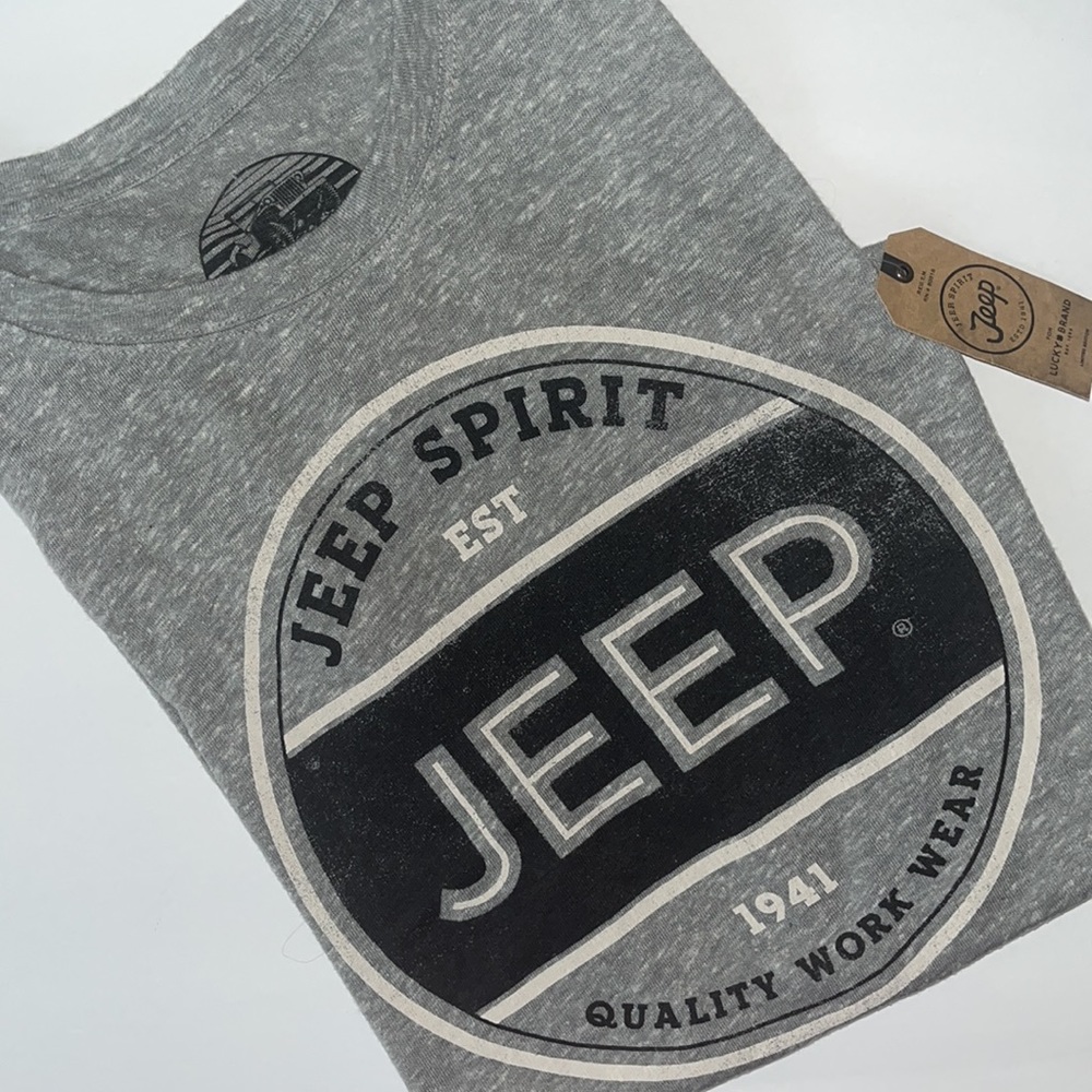 ✨Reduced NWT LUCKY - JEEP t-shirt slightly distressed - Unisex - Picture 1 of 6
